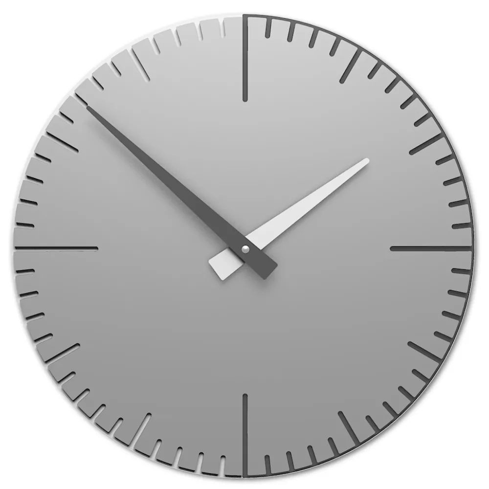 Orologi Da Parete Moderni-Selezionato da Mazzolaluce Orologio da parete moderno alluminio in legno