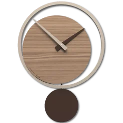 Orologi Da Parete Moderni-Selezionato da Mazzolaluce Orologio da parete moderno a pendolo noce canaletto