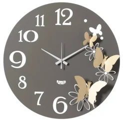 Orologi Da Parete Moderni-Selezionato da Mazzolaluce Orologio da parete moderno butterfly 45cm fango farfalle oro