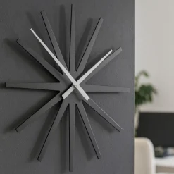 Orologi Da Parete Moderni-Selezionato da Mazzolaluce Orologio da parete moderno 81cm nero grigio in legno