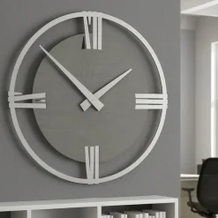 Orologi Da Parete Moderni-Selezionato da Mazzolaluce Orologio da parete moderno 30cm radica grigia