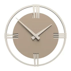 Orologi Da Parete Moderni-Selezionato da Mazzolaluce Orologio da parete moderno 30cm caffelatte design rotondo