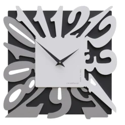 Orologi Da Parete Moderni-Selezionato da Mazzolaluce Orologio da parete moderno design quadrato bianco nero
