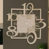 Orologi Da Parete Moderni-Selezionato da Mazzolaluce Orologio da parete moderno design quadrato beige