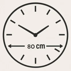 Orologi Da Parete Moderni-Selezionato da Mazzolaluce Orologio da parete moderno effetto marmo dettagli foglia oro 80cm