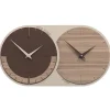 Orologi Da Parete Moderni-Selezionato da Mazzolaluce Orologio da parete moderno fusi orari 2 noce canaletto in legno