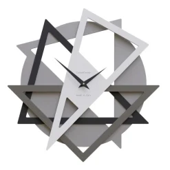 Orologi Da Parete Moderni-Selezionato da Mazzolaluce Orologio da parete moderno geometrico design bianco
