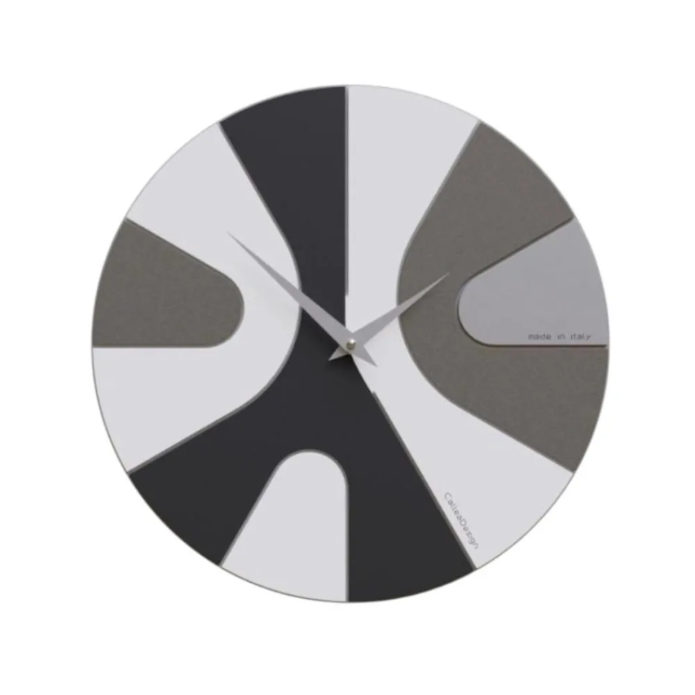 Orologi Da Parete Moderni-Selezionato da Mazzolaluce Orologio da parete moderno in legno nero rotondo