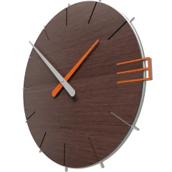 Orologi Da Parete Moderni-Selezionato da Mazzolaluce Orologio da parete moderno legno rovere wenge per ufficio