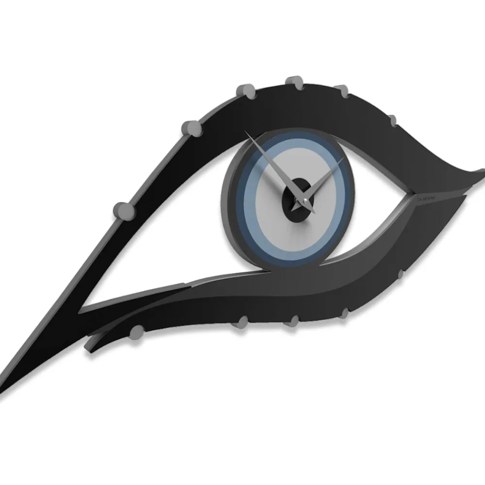 Orologi Da Parete Moderni-Selezionato da Mazzolaluce Orologio da parete moderno legno azzurro polvere