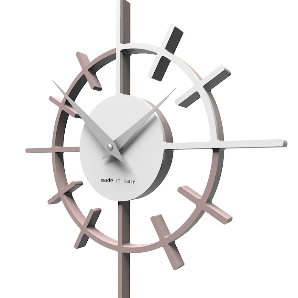 Orologi Da Parete Moderni-Selezionato da Mazzolaluce Orologio da parete moderno legno color grigio prugna