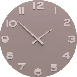 Orologi Da Parete Moderni-Selezionato da Mazzolaluce Orologio da parete moderno legno colore grigio prugna