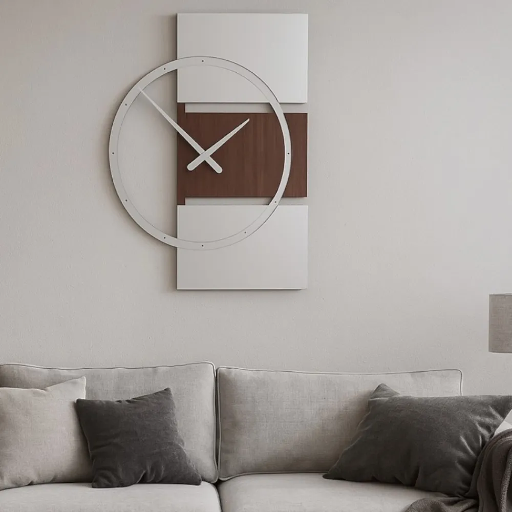 Orologi Da Parete Moderni-Selezionato da Mazzolaluce Orologio da parete moderno legno wenge rovere