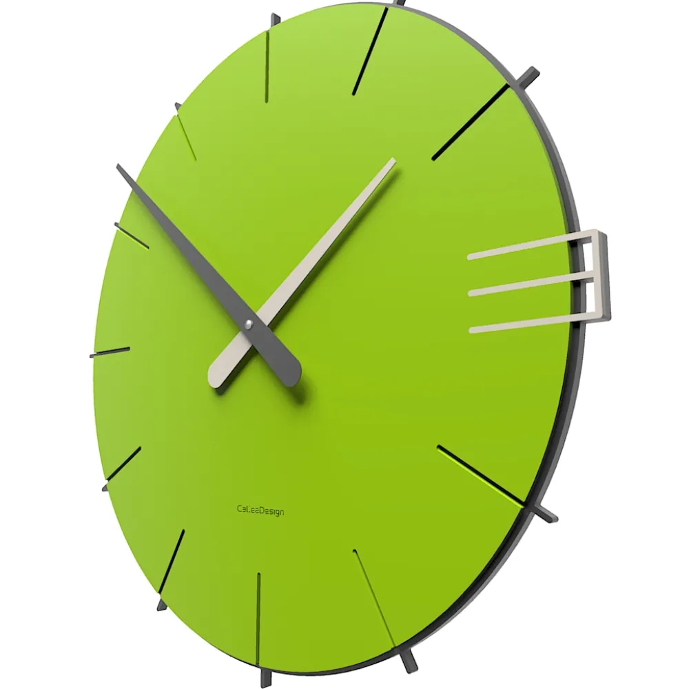 Orologi Da Parete Moderni-Selezionato da Mazzolaluce Orologio da parete moderno legno colore verde mela