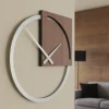 Orologi Da Parete Moderni-Selezionato da Mazzolaluce Orologio da parete moderno legno rovere wenge' grigio