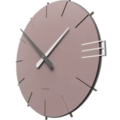 Orologi Da Parete Moderni-Selezionato da Mazzolaluce Orologio da parete moderno legno colore prugna