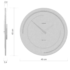 Orologi Da Parete Moderni-Selezionato da Mazzolaluce Orologio da parete moderno legno rotondo rovere e bianco
