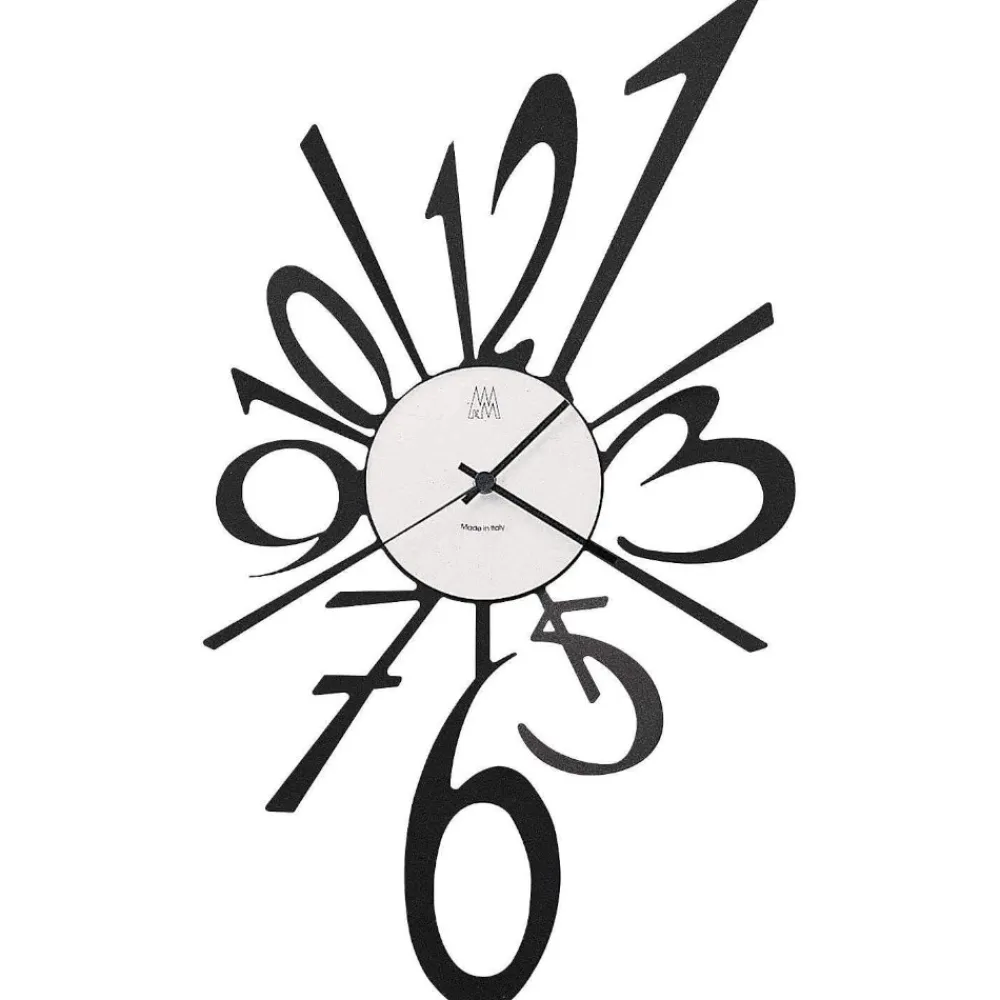 Orologi Da Parete Moderni-Selezionato da Mazzolaluce Orologio da parete moderno nero rotondo numeri