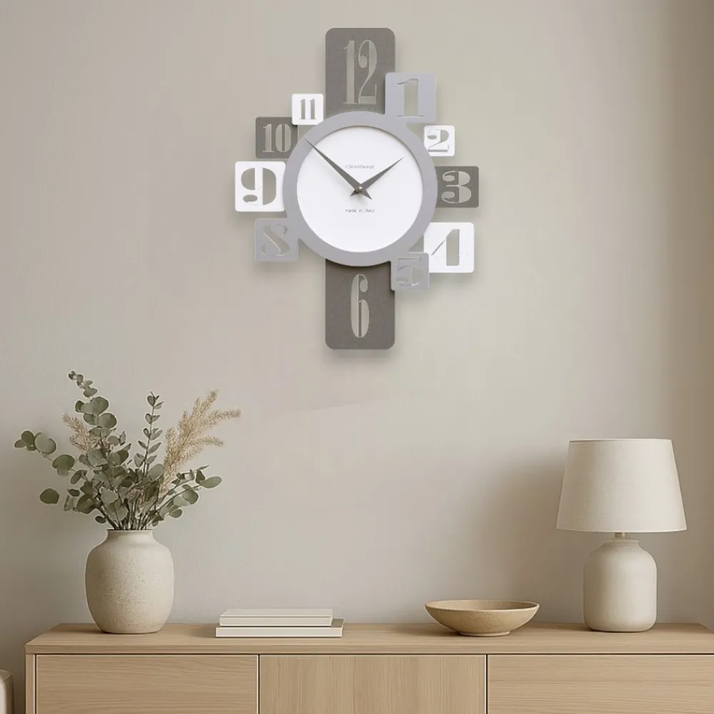 Orologi Da Parete Moderni-Selezionato da Mazzolaluce Orologio da parete moderno per cucina design bianco