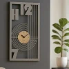 Orologi Da Parete Moderni-Selezionato da Mazzolaluce Orologio da parete moderno rettangolare fango oro