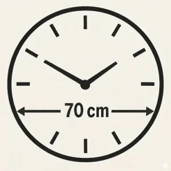 Orologi Da Parete Moderni-Selezionato da Mazzolaluce Orologio da parete moderno resina effetto marmo per soggiorno rotondo 70cm