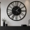 Orologi Da Parete Moderni-Selezionato da Mazzolaluce Orologio da parete moderno rotondo nero effetto marmo 90cm