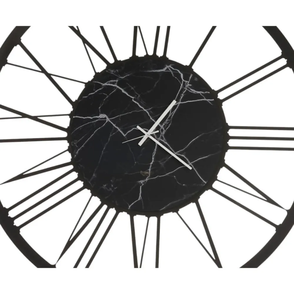 Orologi Da Parete Moderni-Selezionato da Mazzolaluce Orologio da parete moderno rotondo nero effetto marmo 90cm