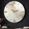 Orologi Da Parete Moderni-Selezionato da Mazzolaluce Orologio da parete moderno rotondo dettagli foglia oro 60cm