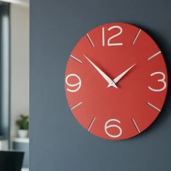 Orologi Da Parete Moderni-Selezionato da Mazzolaluce Orologio da parete moderno rosso rotondo