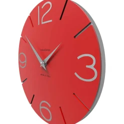 Orologi Da Parete Moderni-Selezionato da Mazzolaluce Orologio da parete moderno rosso rotondo