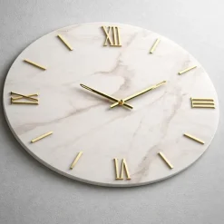 Orologi Da Parete Moderni-Selezionato da Mazzolaluce Orologio da parete moderno rotondo effetto marmio 40cm