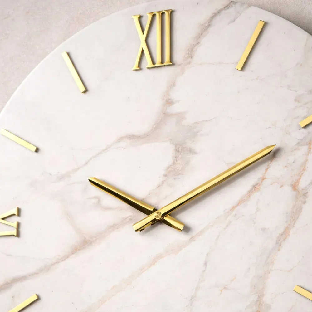 Orologi Da Parete Moderni-Selezionato da Mazzolaluce Orologio da parete moderno rotondo effetto marmio 40cm