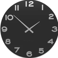 Orologi Da Parete Moderni-Selezionato da Mazzolaluce Orologio da parete moderno rotondo legno colore nero