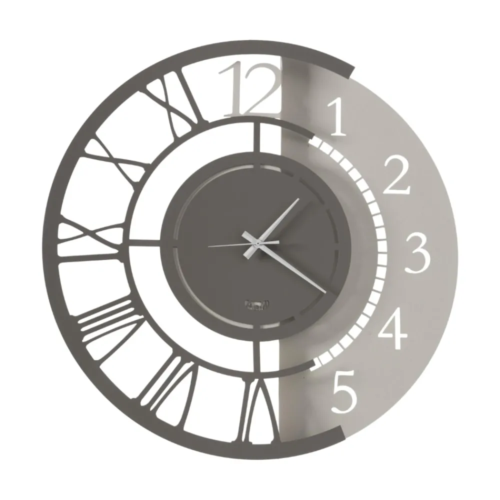 Orologi Da Parete Moderni-Selezionato da Mazzolaluce Orologio da parete moderno rotondo colore avorio fango