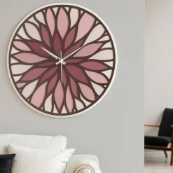 Orologi Da Parete Moderni-Bongelli Preziosi Orologio da parete mosaico rosso tondo