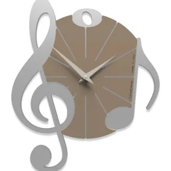 Orologi Da Parete Moderni-Selezionato da Mazzolaluce Orologio da parete musica colore alluminio tortora