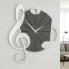 Orologi Da Parete Moderni-Selezionato da Mazzolaluce Orologio da parete musica design moderno legno bianco grigio