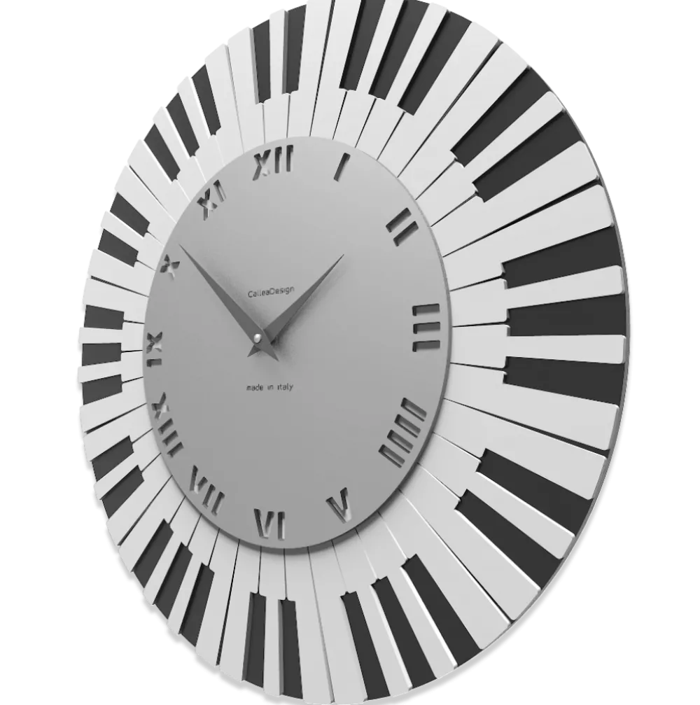 Orologi Da Parete Moderni-Selezionato da Mazzolaluce Orologio da parete musicale donizzetti legno colore grigio