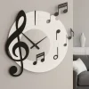 Orologi Da Parete Moderni-Selezionato da Mazzolaluce Orologio da parete musicale legno nero grigio