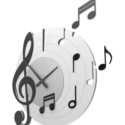 Orologi Da Parete Moderni-Selezionato da Mazzolaluce Orologio da parete musicale legno nero grigio