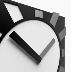 Orologi Da Parete Moderni-Selezionato da Mazzolaluce Orologio da parete nero bianco in legno moderno