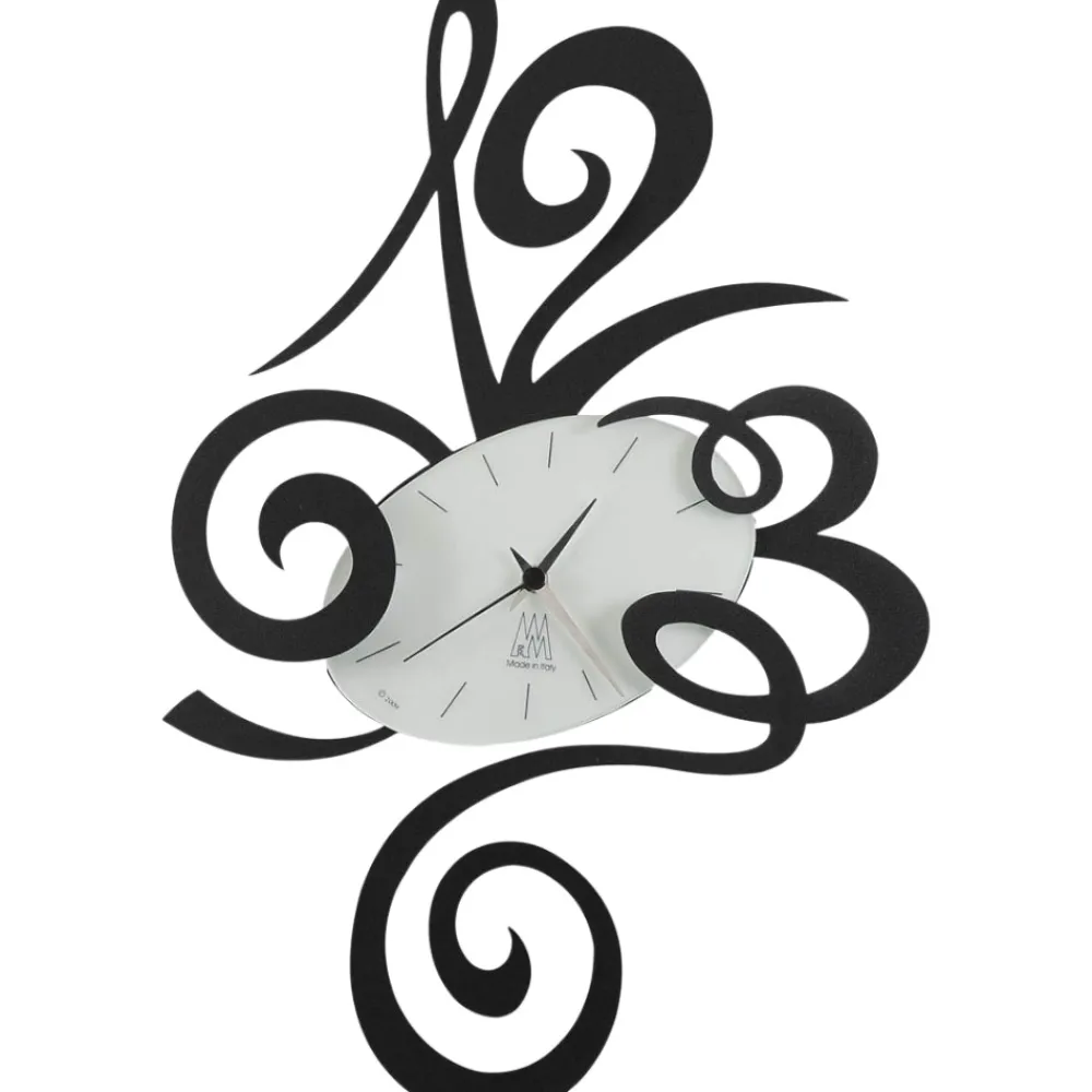 Orologi Da Parete Moderni-Selezionato da Mazzolaluce Orologio da parete nero moderno design ovale