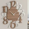 Orologi Da Parete Moderni-Selezionato da Mazzolaluce Orologio da parete numeri moderni legno noce canaletto