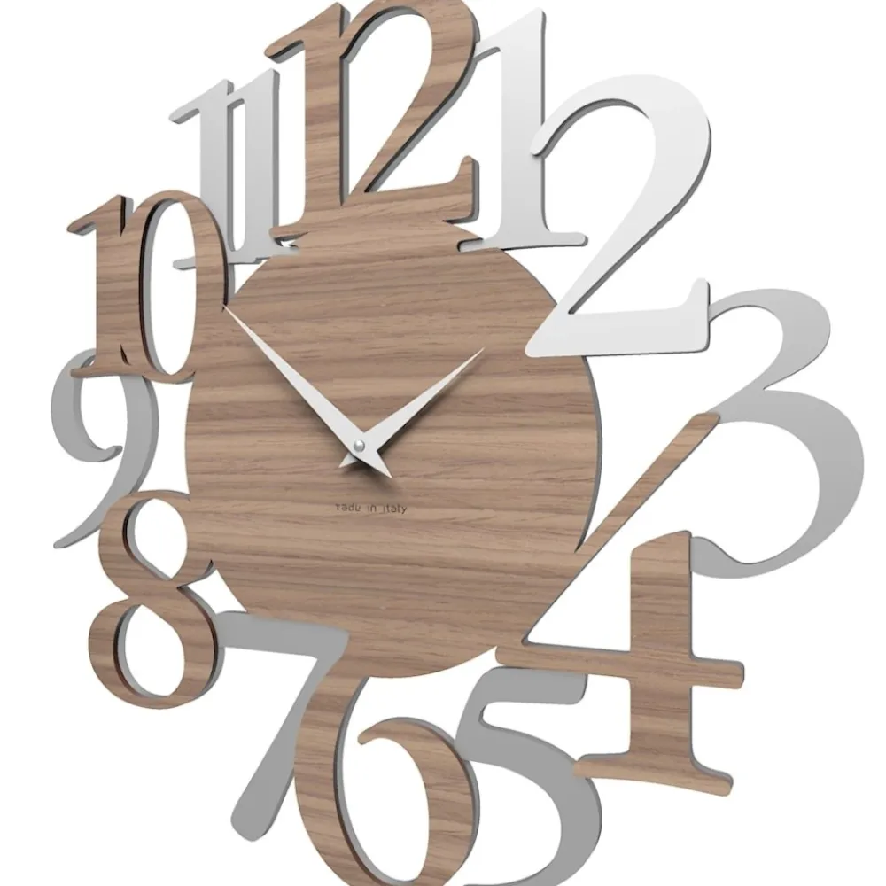 Orologi Da Parete Moderni-Selezionato da Mazzolaluce Orologio da parete numeri moderni legno noce canaletto