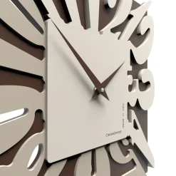 Orologi Da Parete Moderni-Selezionato da Mazzolaluce Orologio da parete numeri moderni quadrato marrone
