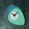 Orologi Da Parete Moderni-Selezionato da Mazzolaluce Orologio da parete ondulato moderno verde e blu