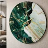 Orologi Da Parete Moderni-Selezionato da Mazzolaluce Orologio da parete originale rotondo effetto marmo decoro foglia oro