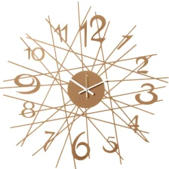 Orologi Da Parete Moderni-Selezionato da Mazzolaluce Orologio da parete oro design intreccio linee moderno