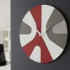Orologi Da Parete Moderni-Selezionato da Mazzolaluce Orologio da parete per cucina rotondo rosso in legno 34cm