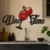 Orologi Da Parete Moderni-Selezionato da Mazzolaluce Orologio da parete per cucina moderna wine time nero rosso